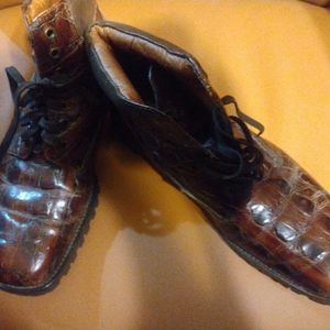 Fratelli Brown Leather Laceup Chelsea Boot Size 12M